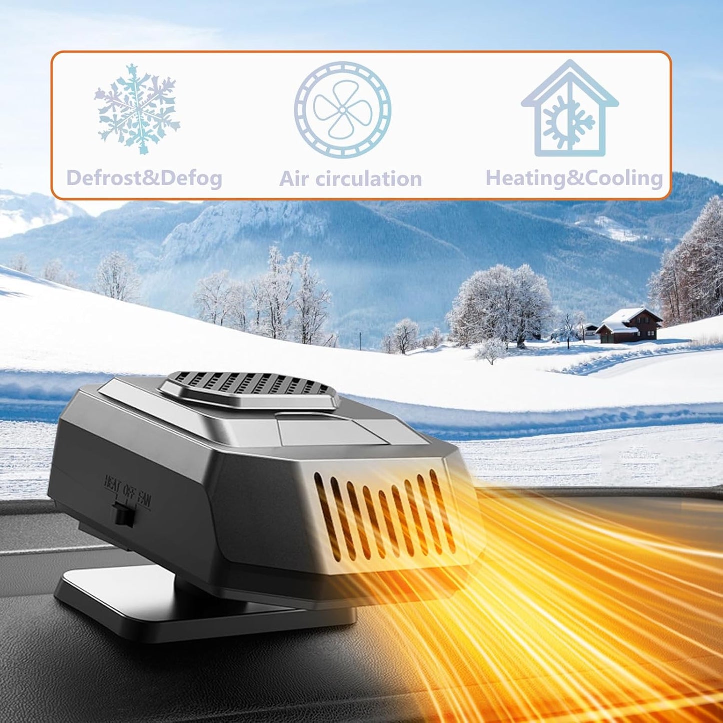 مزيل الضباب الذكي للسيارة 2 في 1 – سخّان عملي  – رؤية واضحة  وراحة أكثر في القيادة